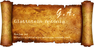 Glattstein Antónia névjegykártya